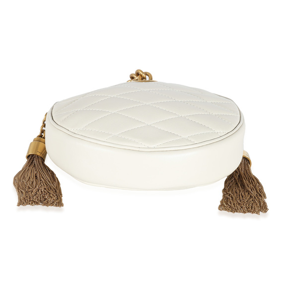 Saint Laurent Crema Soft Quilted Lambskin Le Maillon Round Tassel Chain Bag - Picture 5 of 8
